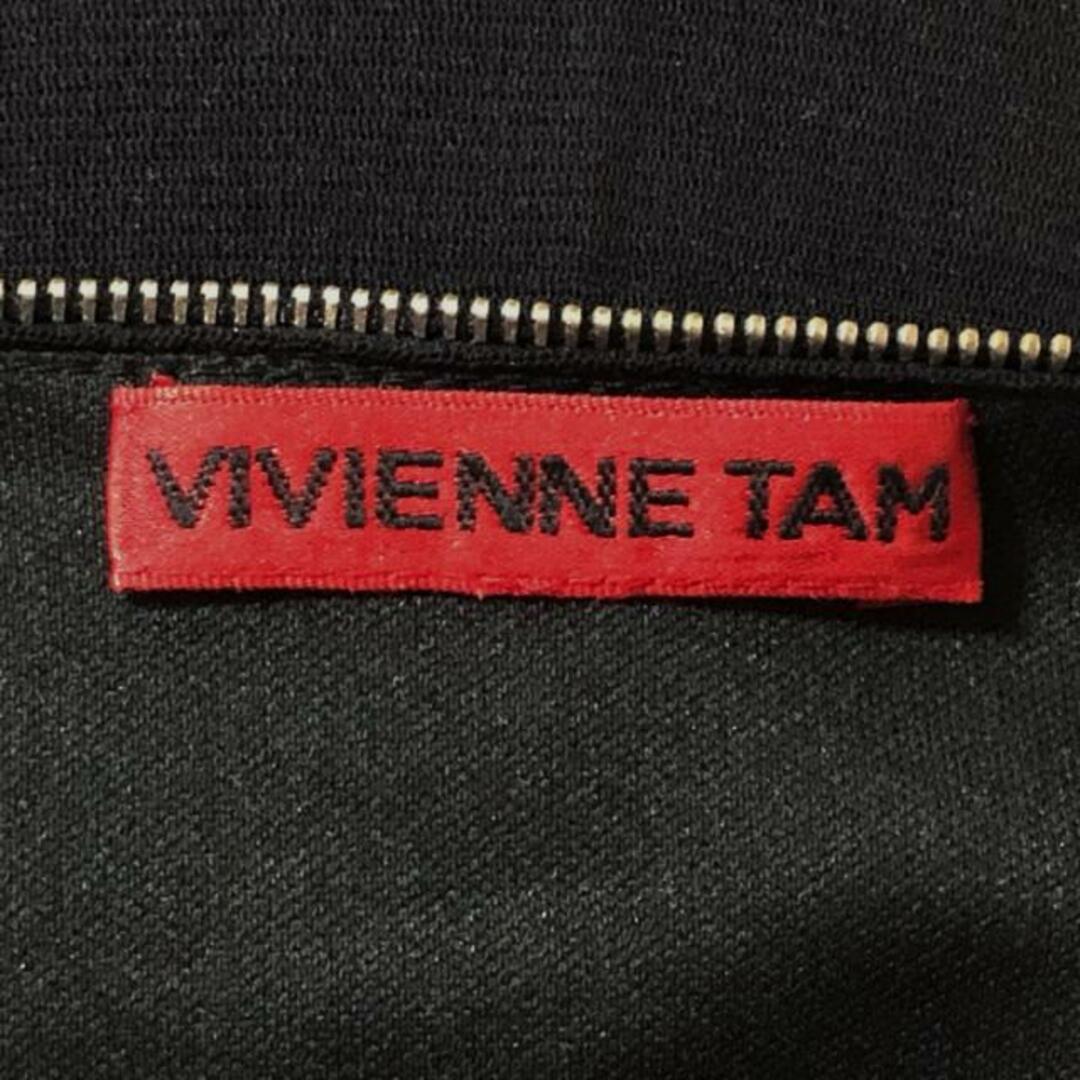 VIVIENNE TAM(ヴィヴィアンタム)のVIVIENNE TAM(ヴィヴィアンタム) ワンピース サイズ0 XS レディース - 黒×アイボリー その他 襟/半袖/ひざ丈/レース レディースのワンピース(その他)の商品写真