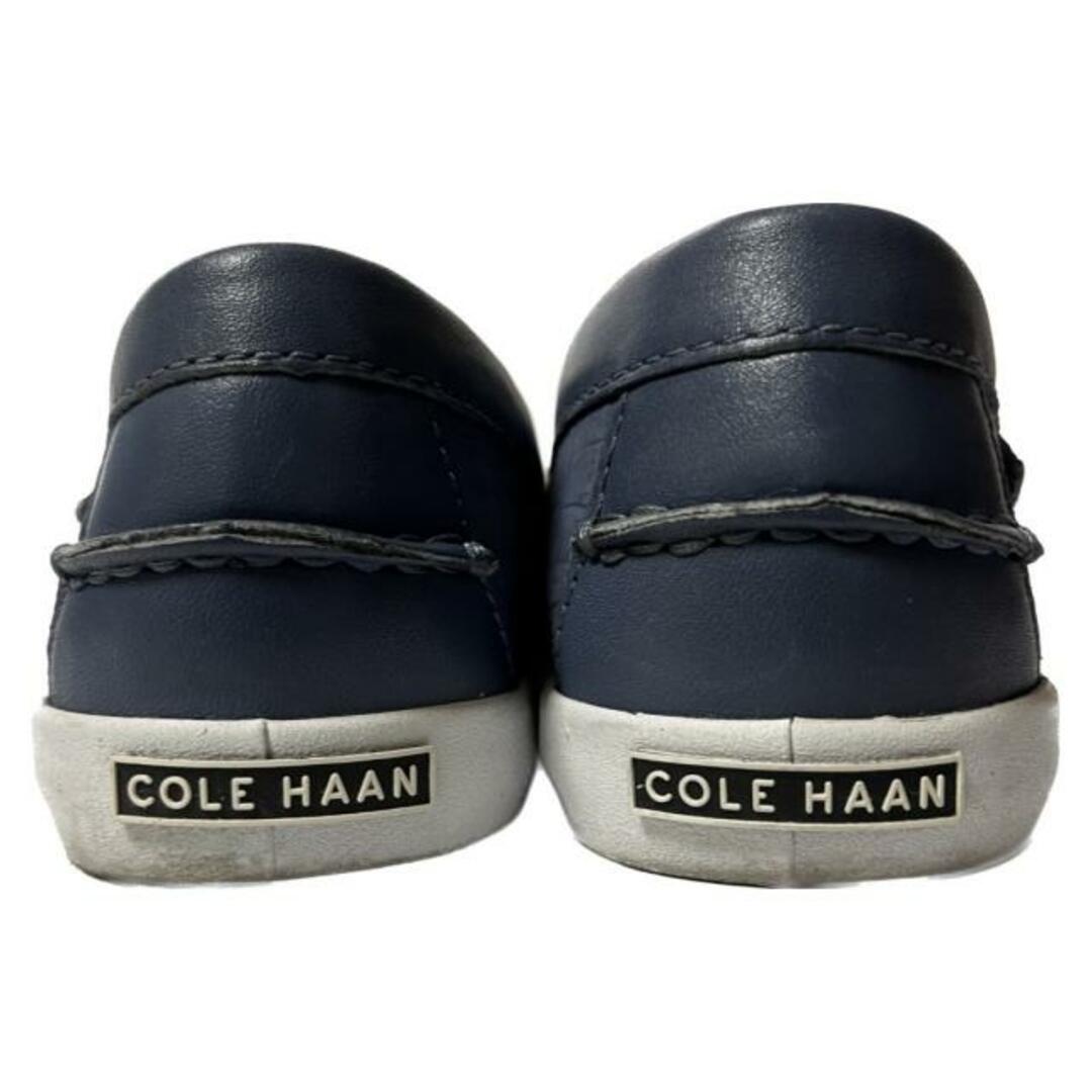 Cole Haan(コールハーン)のCOLE HAAN(コールハーン) ローファー 6B レディース - ブルーグレー 型押し加工/インソール取外し可 レザー レディースの靴/シューズ(ローファー/革靴)の商品写真