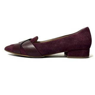 コールハーン(Cole Haan)のCOLE HAAN(コールハーン) パンプス 7B レディース - ボルドー アウトソール張替済 スエード×レザー(ハイヒール/パンプス)