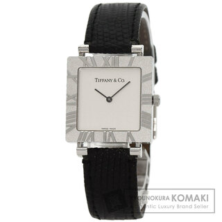 ティファニー(Tiffany & Co.)のTIFFANY&Co. M3640 アトラス スクエア 腕時計 SS 革 メンズ(腕時計(アナログ))