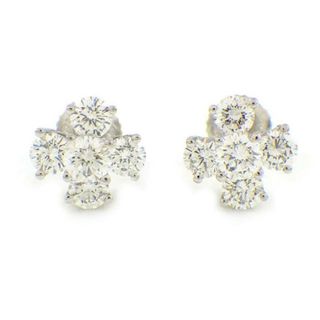 ティファニー(Tiffany & Co.)のティファニー Tiffany & Co. ピアス クロス スクリューキャッチ ダイヤモンド PT950 【中古】(ピアス)