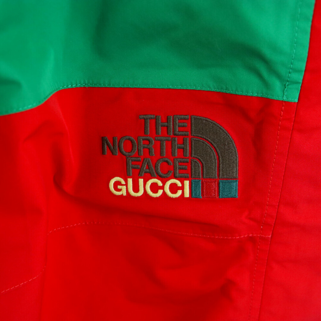 Gucci(グッチ)のGUCCI グッチ 22SS×THE NORTH FACE ザノースフェイス ツートンカラーナイロンパンツ 663766 ZLX45 グリーン/レッド メンズのパンツ(その他)の商品写真