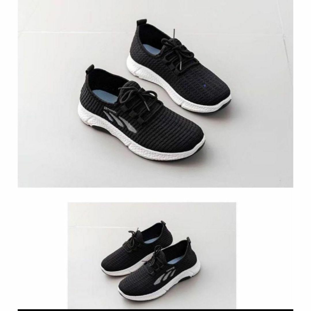 【セール】23cm　ウォーキング　シューズ　スポーツ　レディース　黒　ジム レディースの靴/シューズ(スニーカー)の商品写真