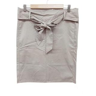 MM6(エムエムシックス) スカート サイズ36 M レディース美品  - ベージュ ひざ丈/ウエストリボン