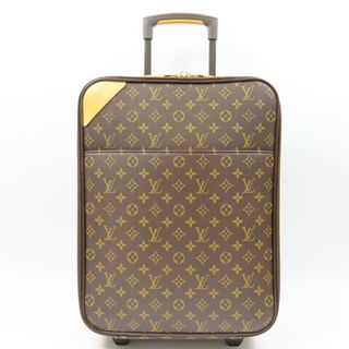 ルイヴィトン(LOUIS VUITTON)の極美品 LOUIS VUITTON ルイヴィトン ぺガス50 キャリーケース トラベル 旅行鞄 2輪 ヴィンテージ モノグラム M23251 キャリーバッグ PVC/ヌメ革 ブラウン ユニセックス【中古】(スーツケース/キャリーバッグ)