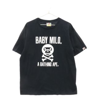 アベイシングエイプ(A BATHING APE)のA BATHING APE アベイシングエイプ PIRATE STORE MILO CROSSBONE TEE パイレーツストア ロゴプリント 半袖Tシャツ カットソー ブラック(Tシャツ/カットソー(半袖/袖なし))