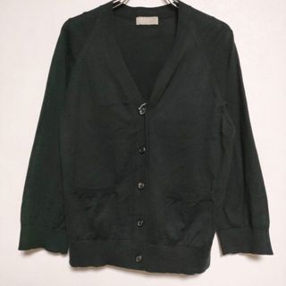 マーガレットハウエル(MARGARET HOWELL)のMARGARET HOWELL 578-9164031 SUPERFINE COTTON CARDIGAN コットン カーディガン ニット 2019 ブラック レディース マーガレットハウエル【中古】4-0207M∞(ニット/セーター)