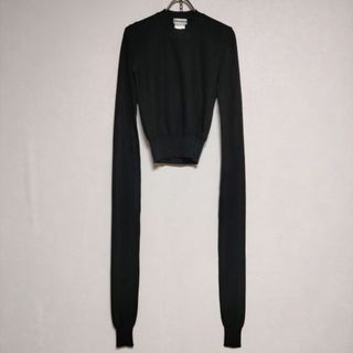 SONIA RYKIEL - Sonia Rykiel 変形デザイン ロング袖 イタリア製  ニット ブラック レディース ソニアリキエル【中古】4-0207M∞