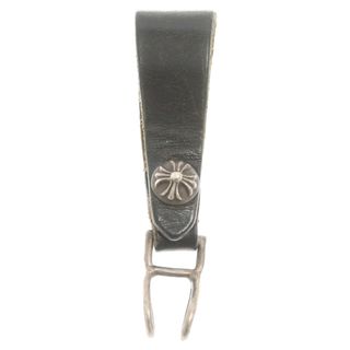 クロムハーツ(Chrome Hearts)のCHROME HEARTS クロムハーツ BELT LOOP ベルトループ クロスボールボタンレザーベルトループ ブラック(その他)