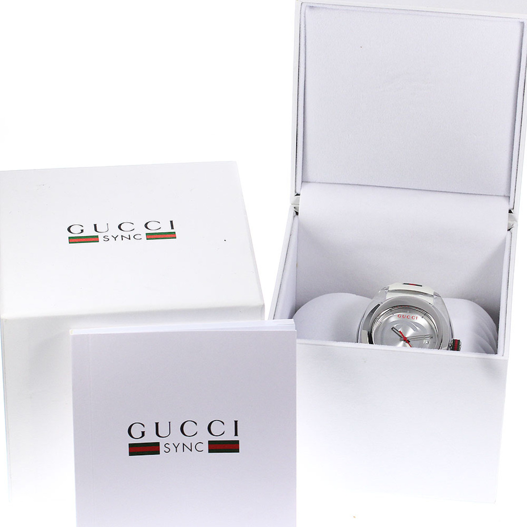 Gucci(グッチ)のグッチ GUCCI 137.1/YA137102A シンク デイト クォーツ メンズ 箱・保証書付き_800619 メンズの時計(腕時計(アナログ))の商品写真