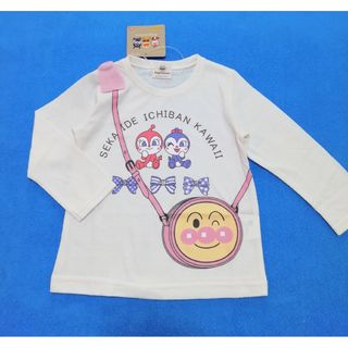 アンパンマン(アンパンマン)の新品　100cm　アンパンマン　2023フェイクポシェット長袖Ｔシャツ　アイボリ(Tシャツ/カットソー)