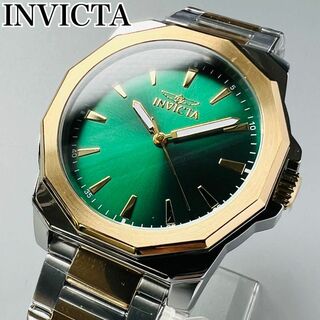 インビクタ(INVICTA)のインビクタ 腕時計 メンズ 新品 クォーツ 専用ケース グリーン ゴールド 緑(腕時計(アナログ))