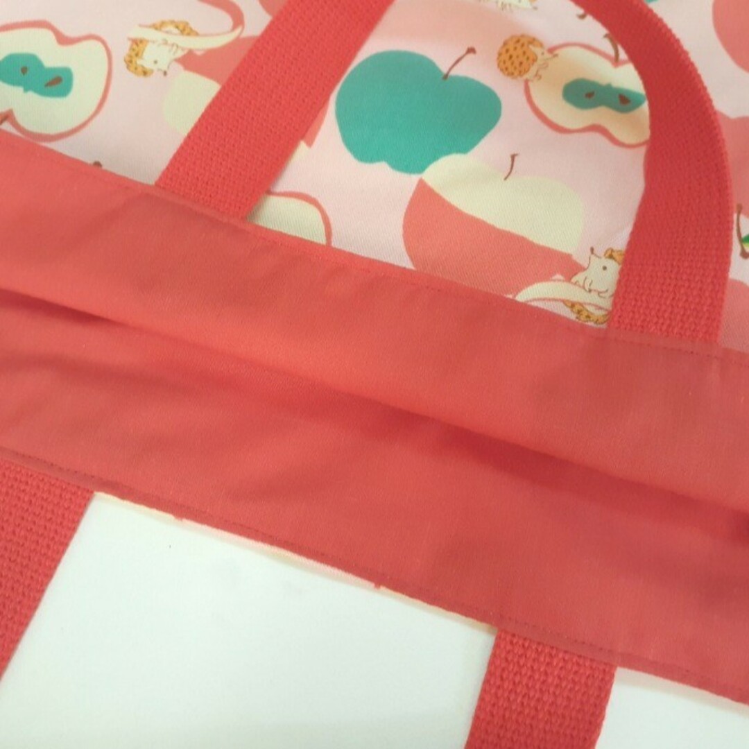 入園入学5点セット　りんごとはりねずみ ハンドメイドのキッズ/ベビー(バッグ/レッスンバッグ)の商品写真