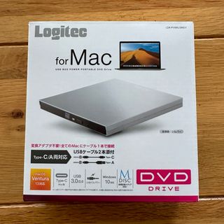 エレコム(ELECOM)のロジテック LDR-PVB8U3MSV Mac用外付けDVDドライブ シルバー(PC周辺機器)