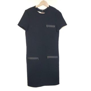 ランバン(LANVIN)のLANVIN(ランバン) ワンピース サイズ34 S レディース美品  - 黒 クルーネック/半袖/ロング(その他)