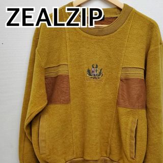 ZEALZIP ジールジップ トレーナー 長袖 ニット  イエロー系【CT39】(ニット/セーター)