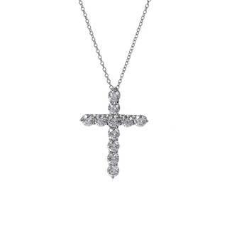 ティファニー(Tiffany & Co.)のティファニー  ラージ クロス  ダイヤ ネックレス(ネックレス)