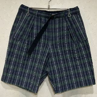 サカイ(sacai)の＊サカイ sacai シワ加工 ベルト付き チェック ショートパンツ 2(ショートパンツ)