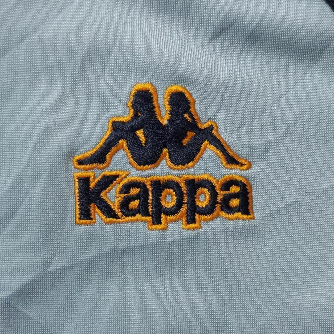 Kappa(カッパ)の90s Kappa カッパ 袖ロゴ刺繍 袖テープ 半袖トラックジャケット L 青 メンズのトップス(ジャージ)の商品写真