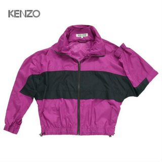 ケンゾー(KENZO)のケンゾー ウィメンズ  ウィンドブレーカー レディース カラーブロック ジャケット パープル KENZO Blouson F762BL062560 26(otr1937) -(ナイロンジャケット)