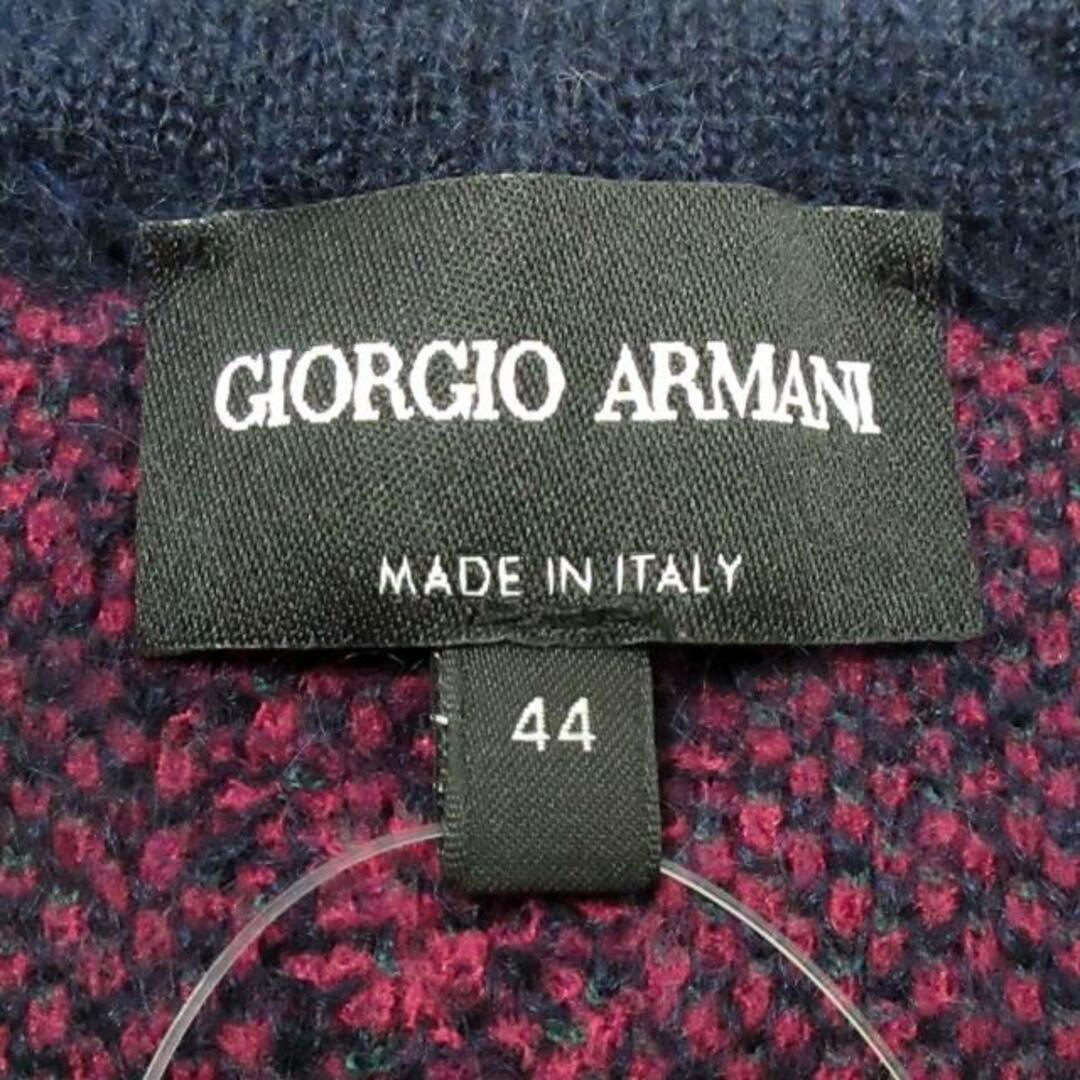 Giorgio Armani(ジョルジオアルマーニ)のGIORGIOARMANI(ジョルジオアルマーニ) 長袖セーター サイズ44 L レディース美品  ネイビー×パープル 冬物 レディースのトップス(ニット/セーター)の商品写真