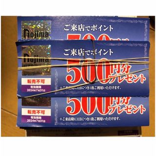 ノジマ　株主優待　500ポイント券　40枚　20000円分(ショッピング)