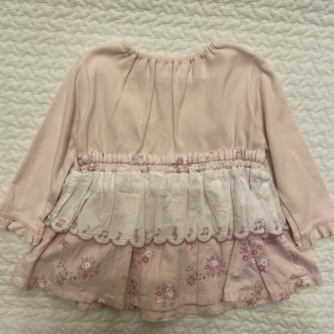 coeur a coeur(クーラクール)の【美品✨】クーラクール　チュニック　音符　80cm キッズ/ベビー/マタニティのベビー服(~85cm)(シャツ/カットソー)の商品写真