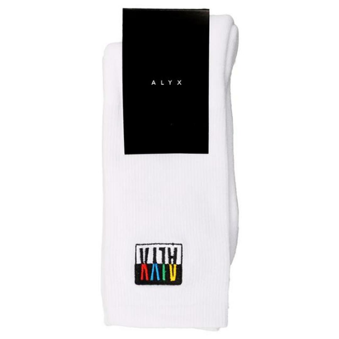 【メール便】【2色】アリクス メンズ ロゴ ソックス 靴下 ALYX Socks AAUSS0014 007 / AAUSS0014 033 ホワイト レッド otr2350 1.ホワイト メンズのレッグウェア(ソックス)の商品写真