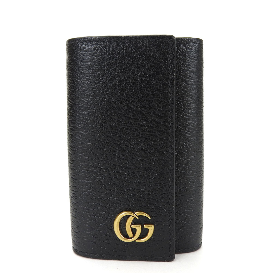 Gucci(グッチ)の【中古】 グッチ キーケース 435305 GGマーモント レザー ブラック 6連 GUCCI ハンドメイドのファッション小物(キーケース/名刺入れ)の商品写真