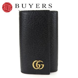 グッチ(Gucci)の【中古】 グッチ キーケース 435305 GGマーモント レザー ブラック 6連 GUCCI(キーケース/名刺入れ)