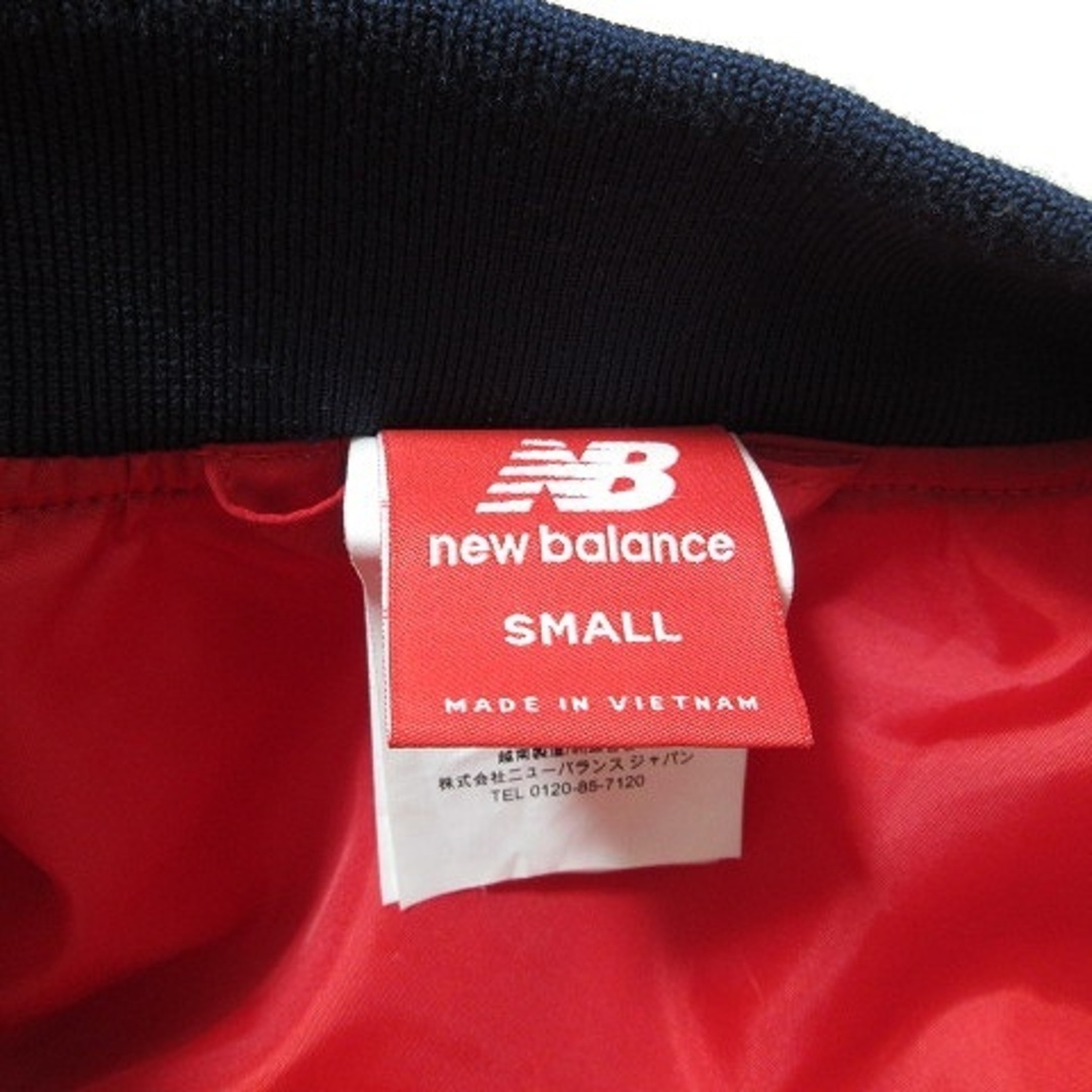 New Balance(ニューバランス)のニューバランス スタジャン AMJ91574ブルゾン 薄手 S 赤 ■GY01 メンズのジャケット/アウター(スタジャン)の商品写真