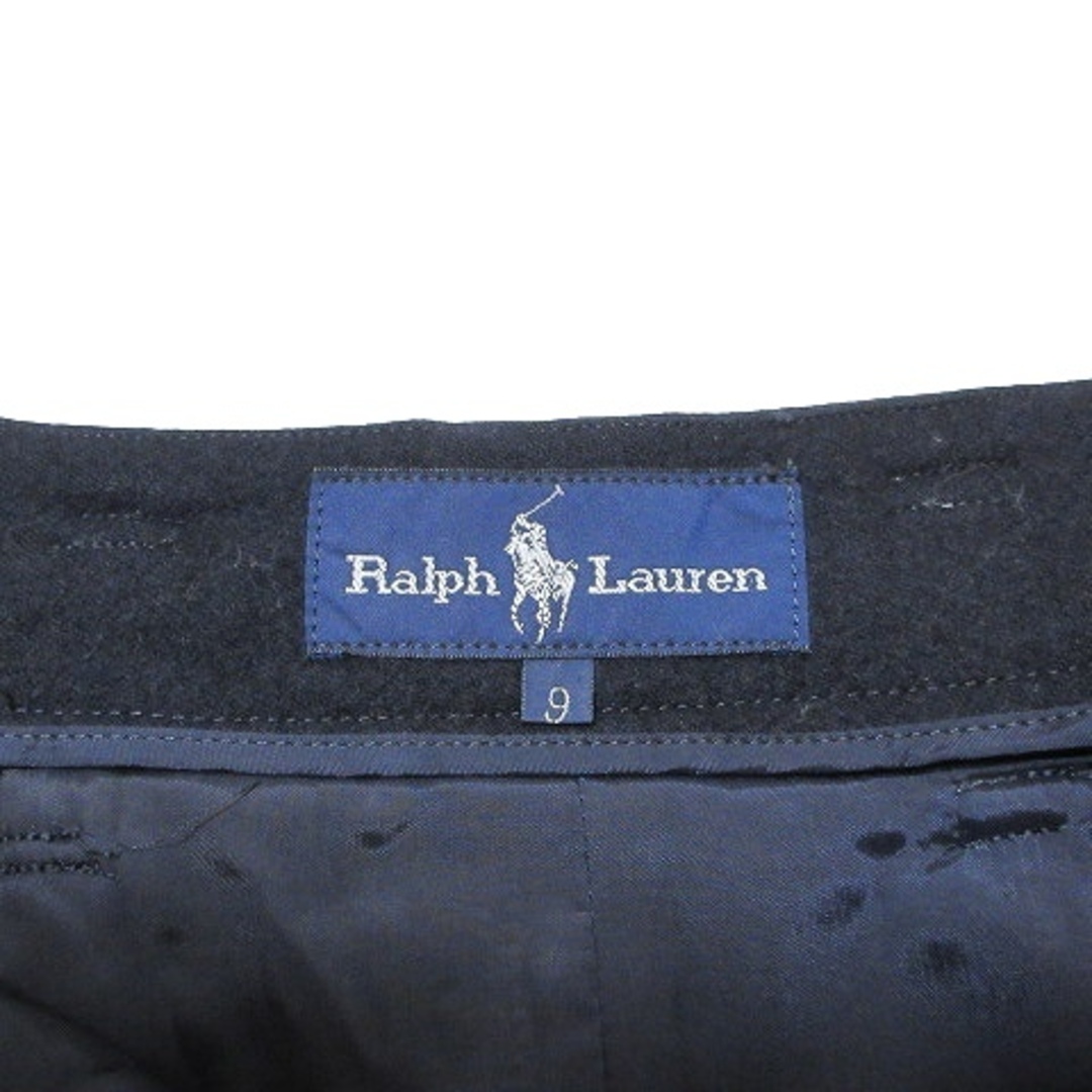 Ralph Lauren(ラルフローレン)のラルフローレン ロング スカート タイト ウール 2タック 9 紺 ■GY11 レディースのスカート(ロングスカート)の商品写真