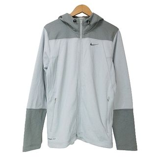 ナイキ(NIKE)のナイキ パーカー ジップアップ 長袖 裏フリース メッシュ切替 グレー■GY11(パーカー)