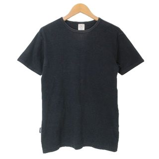 アヴィレックス(AVIREX)のアヴィレックス Tシャツ カットソー リブ 半袖 ロゴ M 黒 ■GY01(Tシャツ/カットソー(半袖/袖なし))