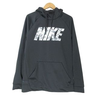 ナイキ(NIKE)のナイキ 美品 パーカー プルオーバー 裏起毛 長袖 ロゴ 黒 M ■GY01(パーカー)