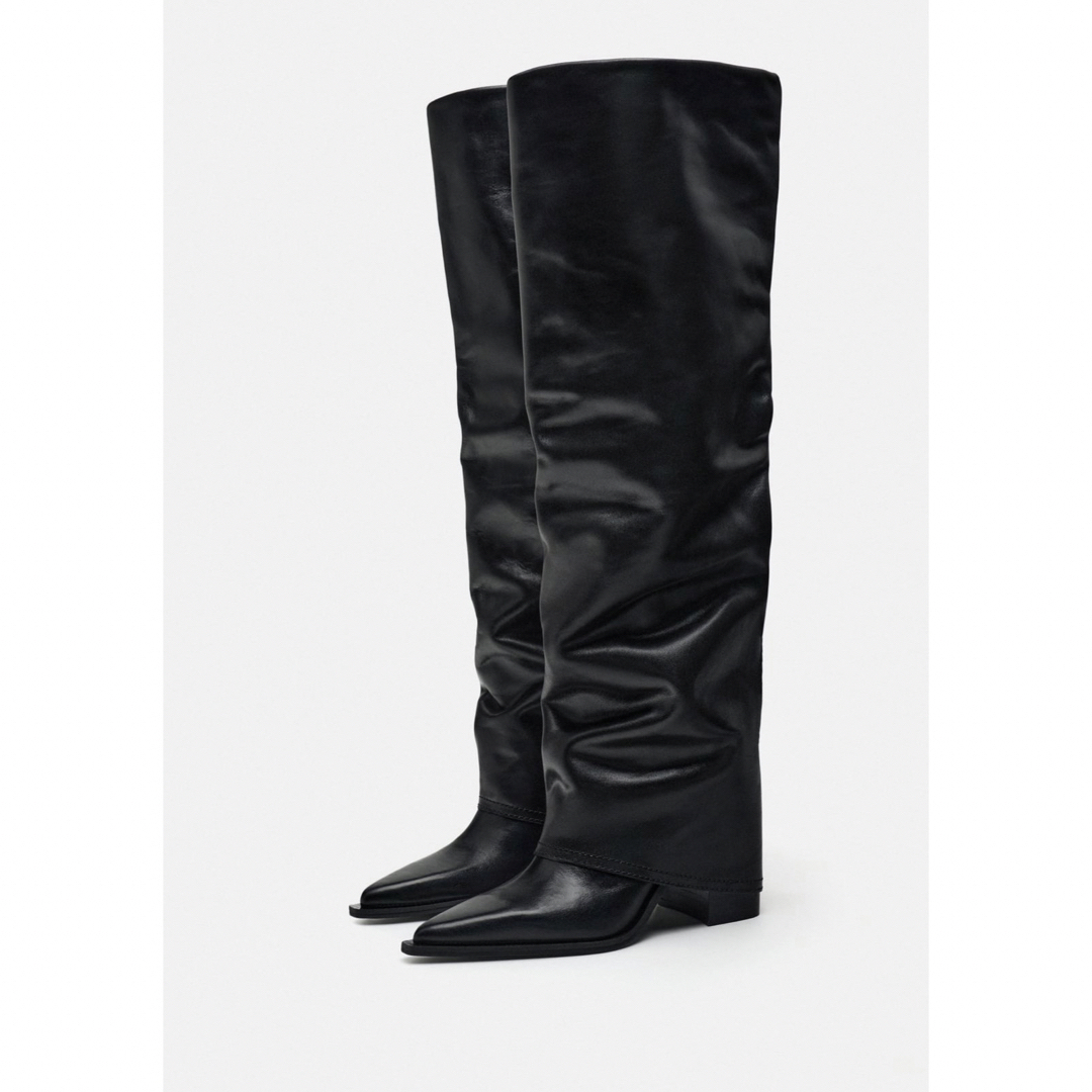 ZARA - ZARA レザーゲートルブーツ 36の通販 by lilyy's shop ZARA - ZARA レザーゲートルブーツ 36の通販 by lilyy's shop
