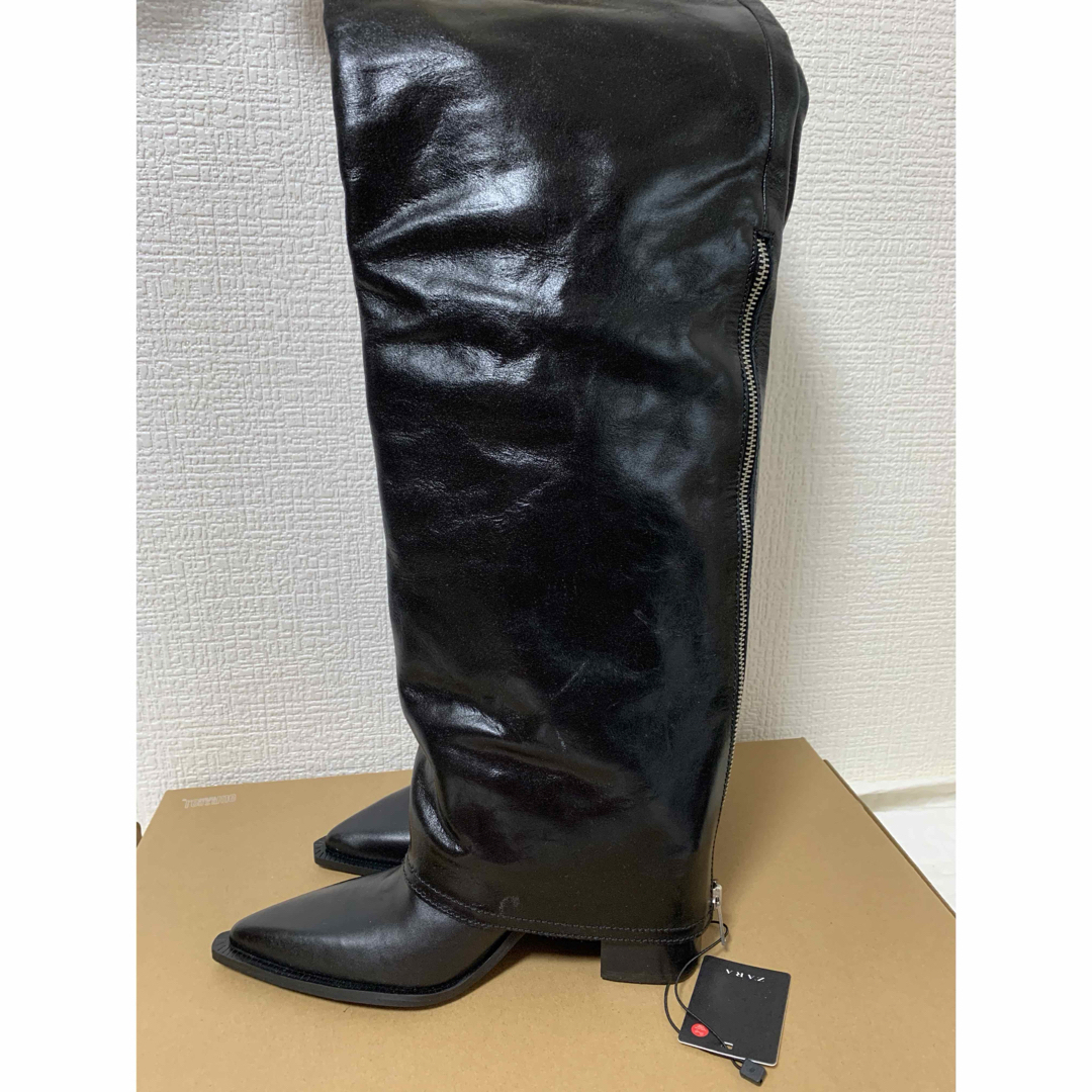 ZARA - ZARA レザーゲートルブーツ 36の通販 by lilyy's shop ZARA - ZARA レザーゲートルブーツ 36の通販 by lilyy's shop