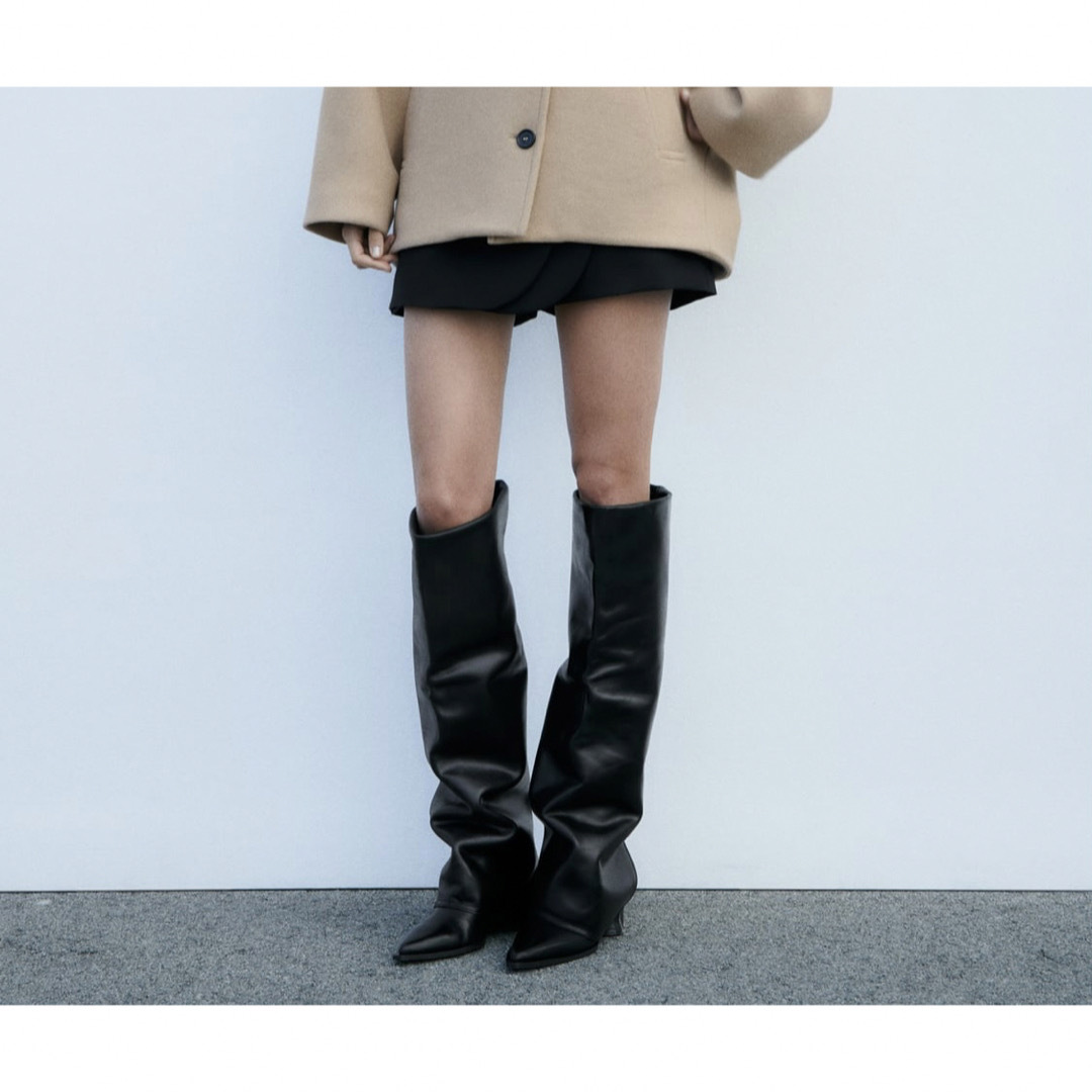 ZARA - ZARA レザーゲートルブーツ 36の通販 by lilyy's shop ZARA - ZARA レザーゲートルブーツ 36の通販 by lilyy's shop