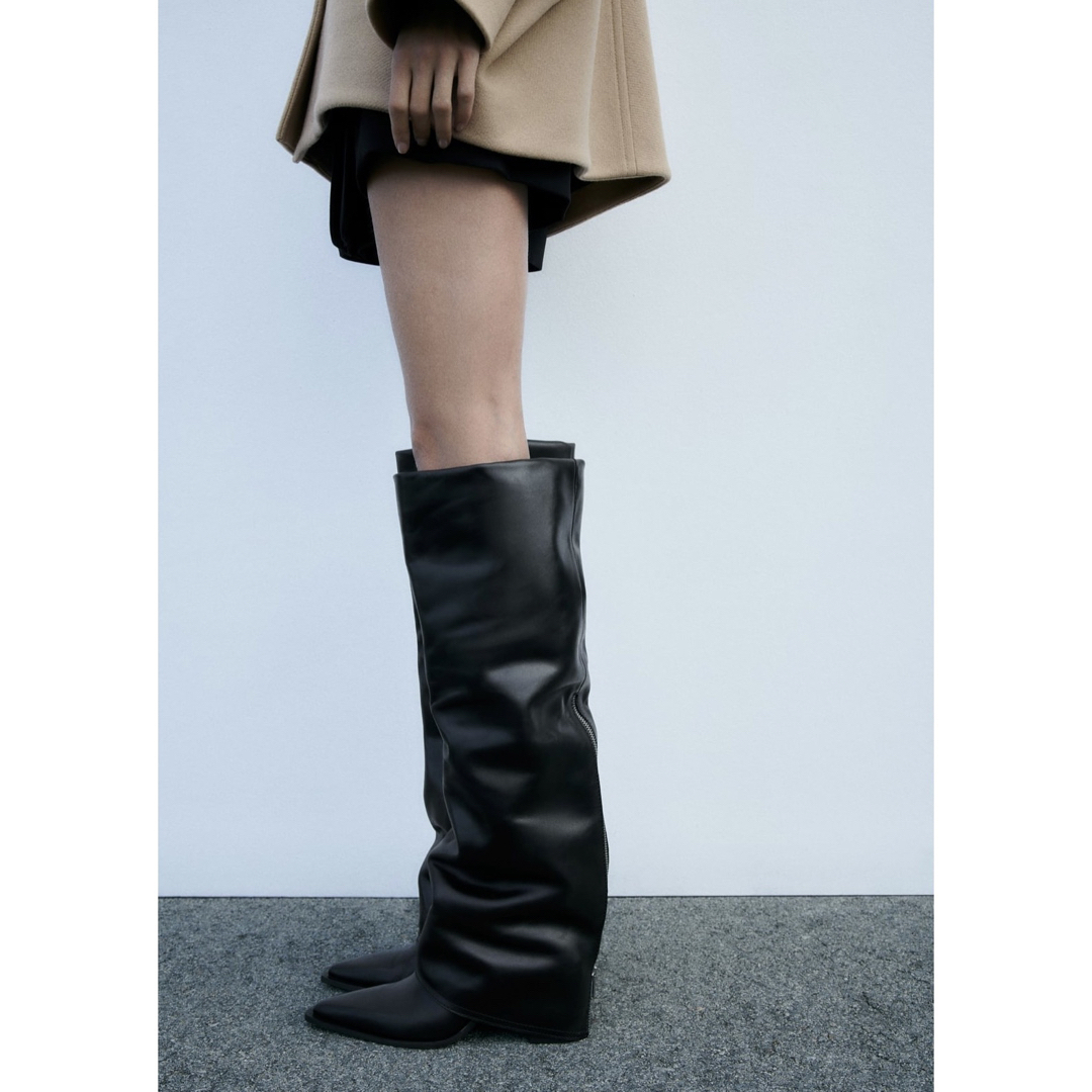 ZARA - ZARA レザーゲートルブーツ 36の通販 by lilyy's shop ZARA - ZARA レザーゲートルブーツ 36の通販 by lilyy's shop