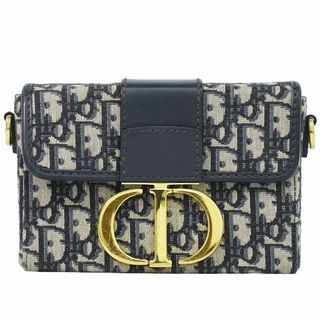 本物 クリスチャン ディオール Christian Dior トロッター クラッチバッグ セカンドバッグ オブリーク キャンバス ネイビー Trotter バッグ 中古	