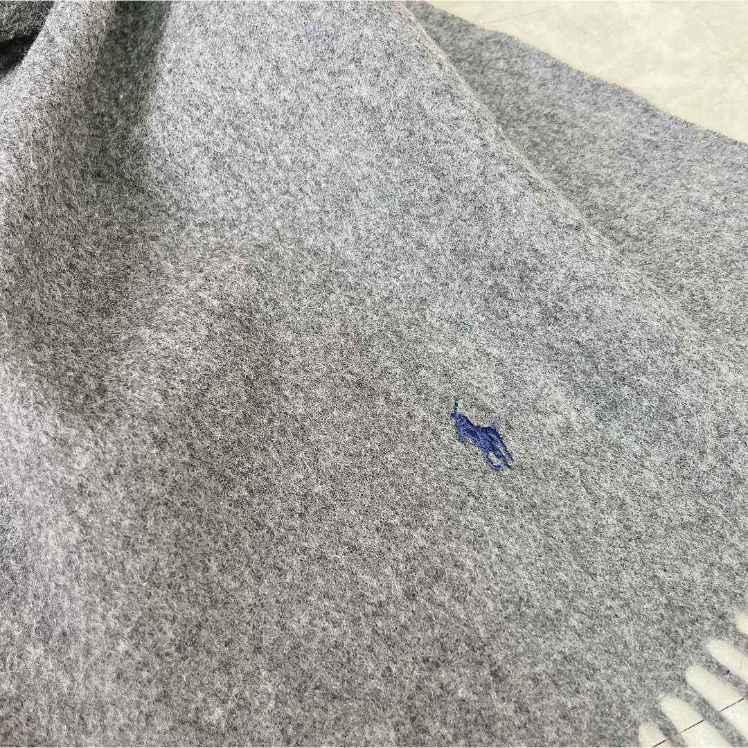 POLO RALPH LAUREN(ポロラルフローレン)のPolo Ralph Lauren WOOL マフラー 灰色 男女兼用 ネック メンズのファッション小物(マフラー)の商品写真