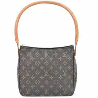 ルイヴィトン(LOUIS VUITTON)の本物 ルイヴィトン LOUIS VUITTON LV ルーピング MM モノグラム ショルダーバッグ ハンドバッグ ブラウン M51146 Looping ビトン バッグ 中古(ハンドバッグ)