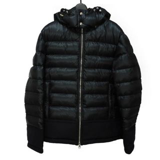 モンクレール(MONCLER)のMONCLER モンクレール リム ダウン パーカー 5 フーディ レザーワッペン フード取り外し可能 ナイロン ウール 切替 RIOM DOWN HOODIE ダウンジャケット 4185685(ダウンジャケット)