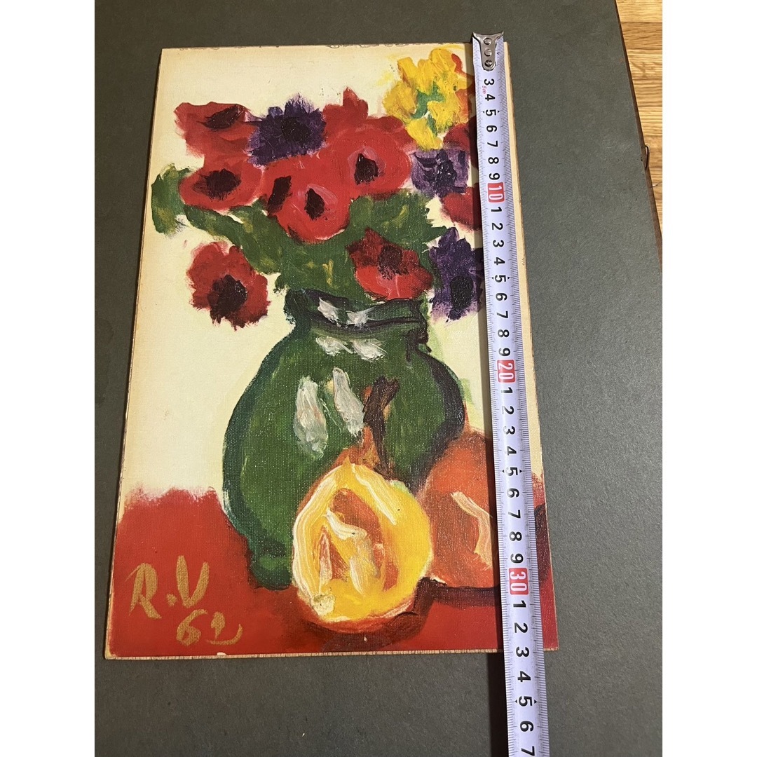 梅原龍三郎 アネモネ 絵画 油彩 美術品 大日本巧芸 静物画 レア 梅原龍三郎 アネモネ 絵画 油彩 美術品 大日本巧芸 静物画 レア