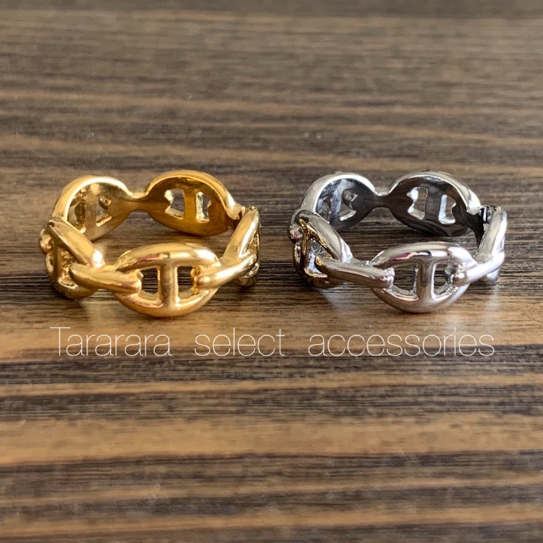 ●stainless アンカーRing S●金属アレルギー対応 レディースのアクセサリー(リング(指輪))の商品写真