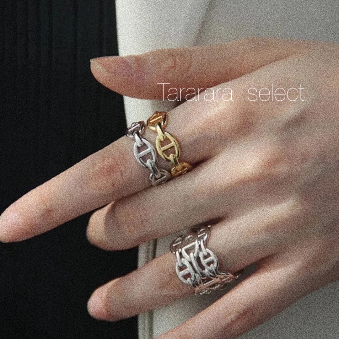 ●stainless アンカーRing S●金属アレルギー対応 レディースのアクセサリー(リング(指輪))の商品写真