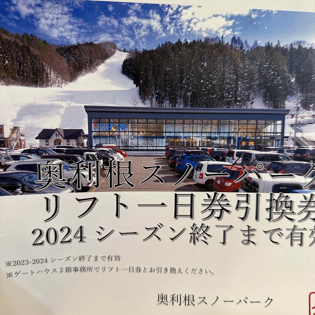 奥利根スノーパーク　一日券 チケットの施設利用券(スキー場)の商品写真