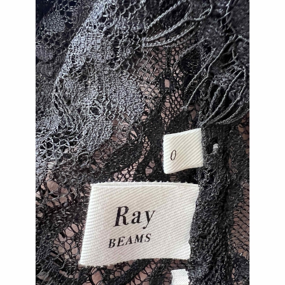 Ray BEAMS(レイビームス)のT③Ray BEAMS 黒レースブラウス　インナー付き レディースのトップス(シャツ/ブラウス(半袖/袖なし))の商品写真