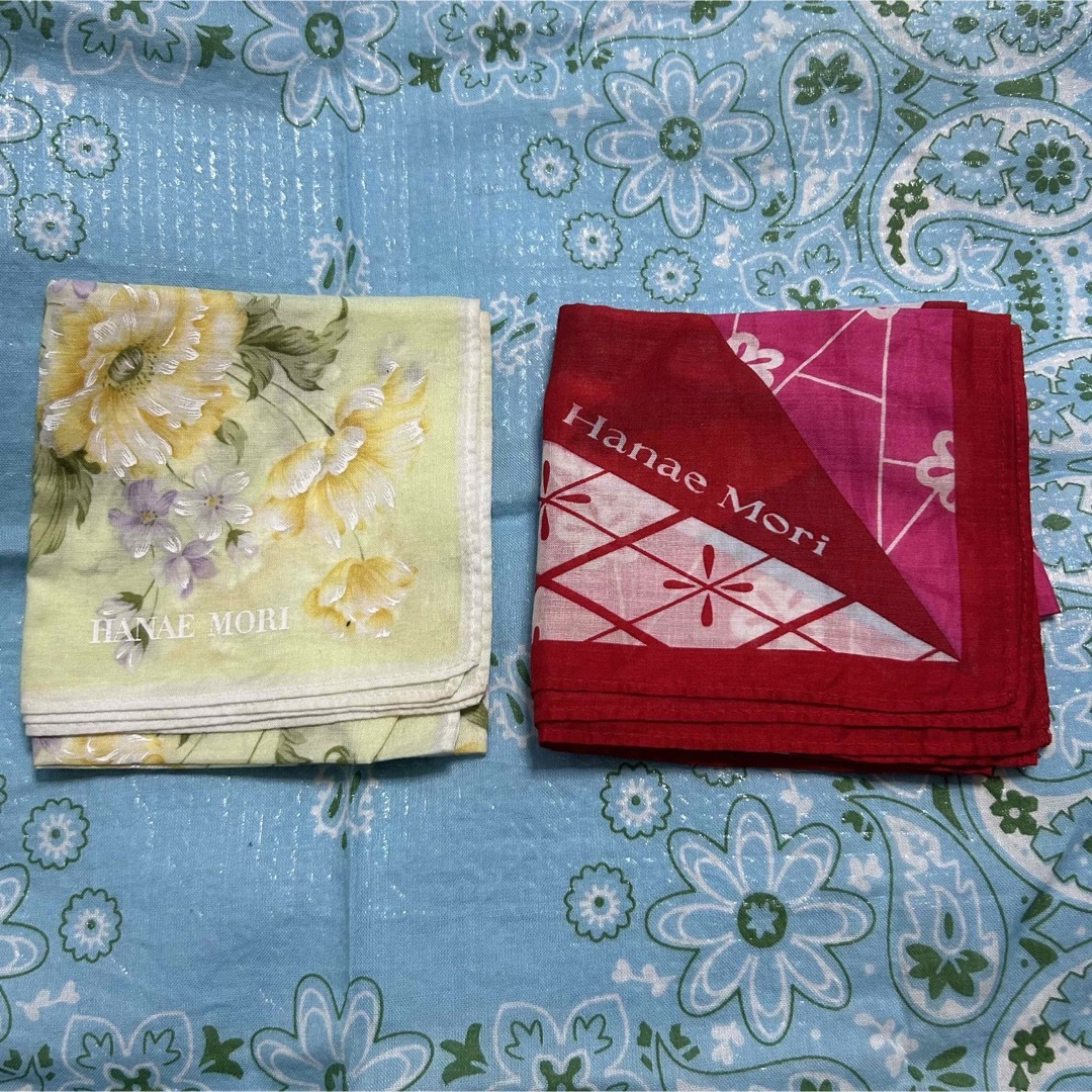 HANAE MORI(ハナエモリ)のモリハナエ　ハンカチ　2枚 レディースのファッション小物(ハンカチ)の商品写真