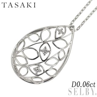 タサキ(TASAKI)の田崎真珠 K18WG ダイヤモンド ペンダントネックレス 0.06ct(ネックレス)